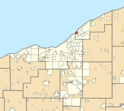 Location of Willowick in Greater Cleveland