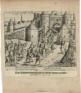14-4007 Print Baudartius Arrival Don Juan in Brussels 1577 1