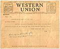 1930 Western Union telegram Millsaps College Mississippi State University