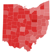2004 United States Senate election in Ohio results map by county