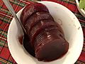 2019-11-28 14 21 51 A plate with canned cranberry sauce laid out for Thanksgiving Dinner in the Parkway Village section of Ewing Township, Mercer County, New Jersey