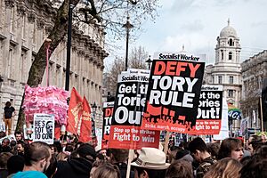 Anti-David Cameron protest 07