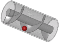 Archimedes-screw one-screw-threads with-ball 3D-view animated small