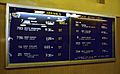 Arrival and departure board at King Street Station Seattle 1981