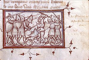Bataille de Saint-Omer (Fleurs des chroniques - Besançon - BM - MS 677 - fol 86).jpg