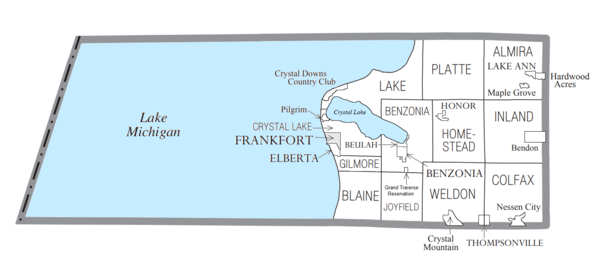 Benzie County, MI census map