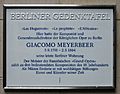 Berliner Gedenktafel Pariser Platz 6a (Mitte) Giacomo Meyerbeer