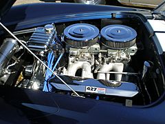 Blue AC Cobra 427 engine