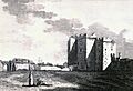 Cardiff Castle towers, 1785