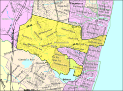 Census Bureau map of Neptune Township, New Jersey
