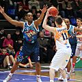 Chris Owens defending against Dmytro Zabirchenko