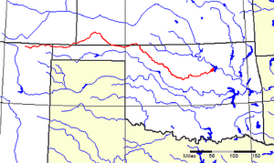 Cimarron River map