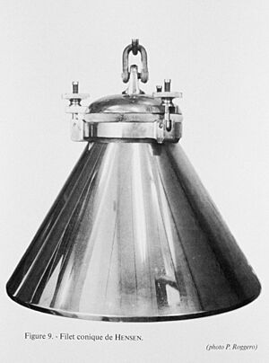 Cone for use with Hensen conical net