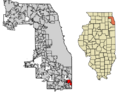 Cook County Illinois Incorporated and Unincorporated areas Lynwood Highlighted