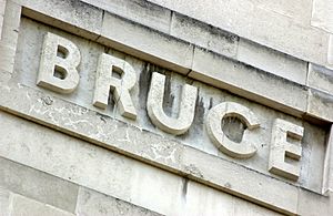 David Bruce's name on the LSHTM Frieze 
