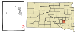 Location in Davison County and the state of South Dakota