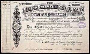Dunlop Pneumatic Tyre Company 1912