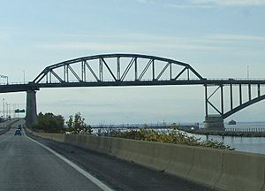 East end of the Niagara Peace Bridge, at Buffalo, and the south end of the Black Rock Canal -i