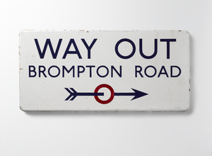Edward Johnston's Way Out, Brompton Road, 1916