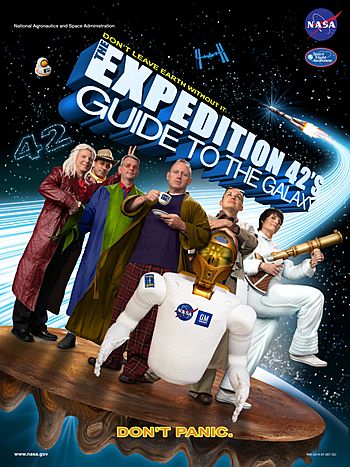 Expedition 42 'The Hitchhiker's Guide to the Galaxy' crew poster.jpg