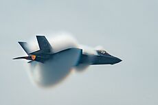 F-35 performs a high-speed pass during the Canadian International Air Show 2018