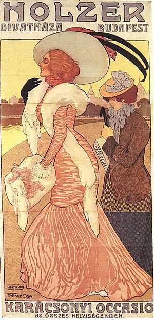 Faragó, Géza - Poster for the Holzer Fashion Store (1902)