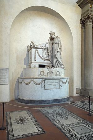 Florence, Santa Croce, Antonio Canova, tomb of Vittorio Alfieri, 1810