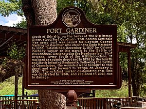 Fort Gardiner Historical Marker at Camp Mack