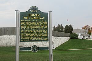 Fort Mackinac state historic marker