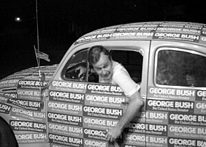 George Bush at a hamburger fry in Marshall, TX, during the 1970 Senate Race, 17 Jul 70