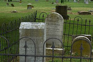 Grave of Mary S. Peake and Family.