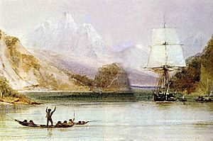 HMS Beagle por Conrad Martens