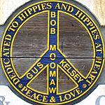 Hippie memorial peace sign