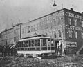 Huntington's First Electric Streetcar on Third Avenue in 1888