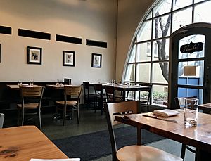 Interior of Bluebeard restaurant in Indianapolis