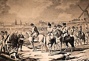 J.C.Bock (inc.) Jahann Voeltz (dis.) Le magistrat de Bruxelles présente les clefs de la ville au maréchal Bender 2 deécmbre 1790