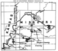 Map of Southwest Missouri Railroad Company c 1907