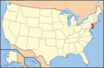 Map of USA NJ