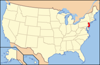 Map of USA NJ