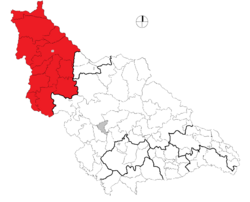 Location in the municipality of Santa Rosa de Osos in the Antioquia Department of Colombia