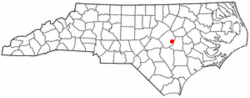 Location of Princeton, North Carolina