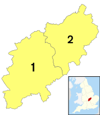 Northamptonshire numbered districts 2021.svg