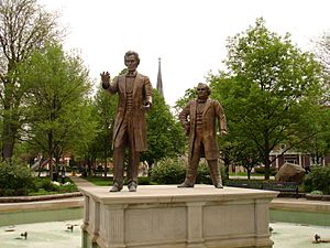 Ottawa IL Washington Park Lincoln-Douglas Statues2