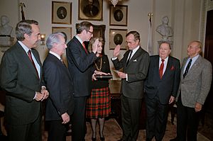 Photograph of Senator John D. (Jay) Rockefeller during his Senate Swearing-In Ceremony