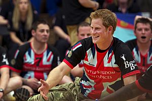 Prince Harry competes in Warrior Games volleyball exhibition 130511-M-IX060-015