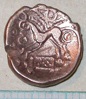 Quarter stater of the Cantii, obverse (FindID 61016)