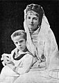 Queen Margherita with Vittorio Emanuele