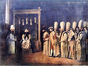 Reception ceremony of the Conte de Saint Priest at the Ottoman Porte Antoine de Favray 1767