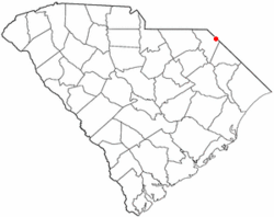 Location of McColl in South Carolina