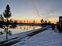 Snowy Sunset in Milton, Florida, USA on January 21st 2025